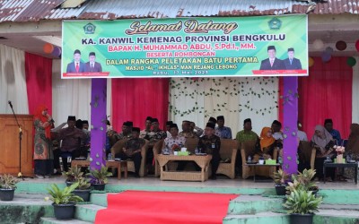 Acara Peletakan Batu Pertama Selesai, Pembangunan Masjid Al – Ikhlas MAN Rejang Lebong Dimulai